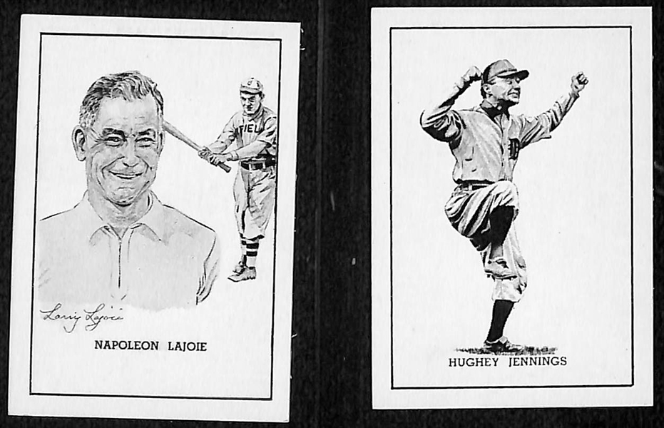 Lot of 9 1950 Callahan HOF Cards w. Napoleon Lajoie
