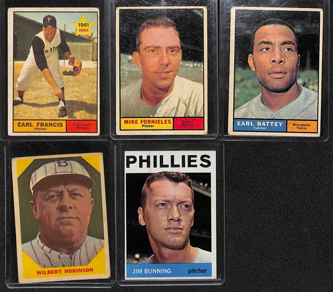 Lot of 300+ Assorted Baseball Cards 1949-1966 w. 1959 Mazeroski