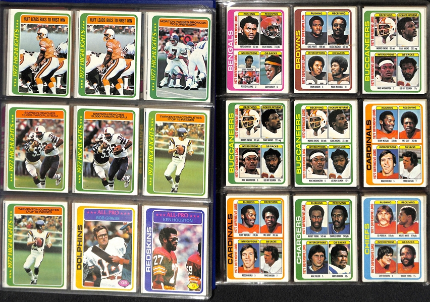 Lot of 220 Assorted Football Cards 1948-1989