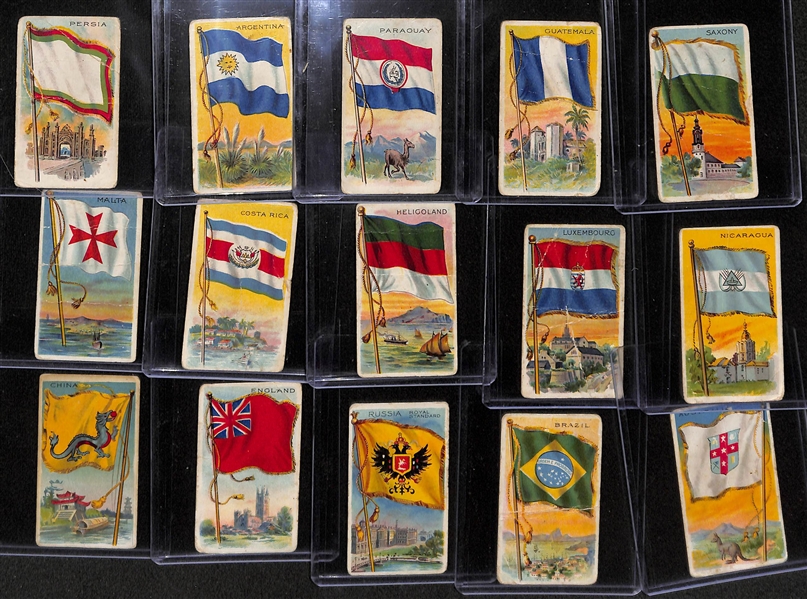 Lot of 72 - 1910 Flags Of All Nations Cards