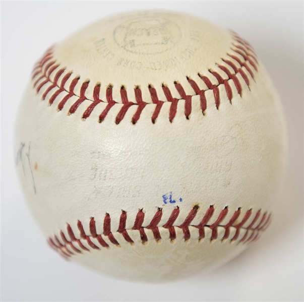 Baseball Signed By George Steinbrenner, Mrs. Babe Ruth, and Whitey Ford (RARE NY Yankees Item) - JSA LOA