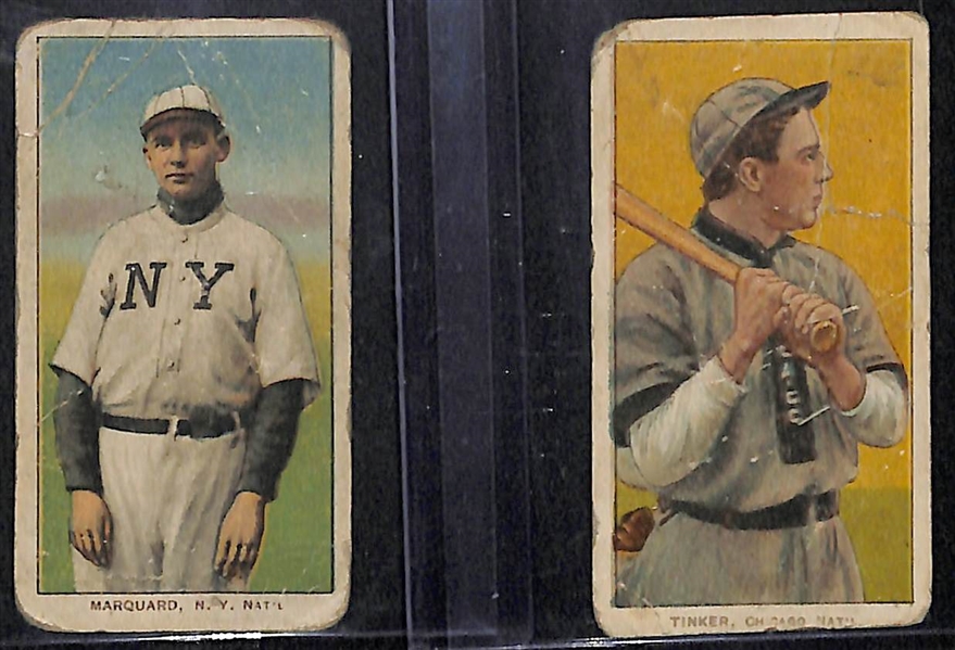 1909 T206 Marquard (Sweet Caporal) & Tinker (Tolstoi)