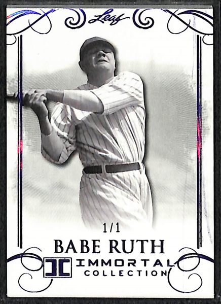 2017 Leaf Babe Ruth Immortal Collection 1/1 Purple Parallel Card