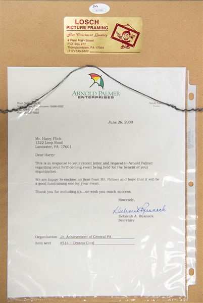 Arnold Palmer Signed Framed Print - JSA