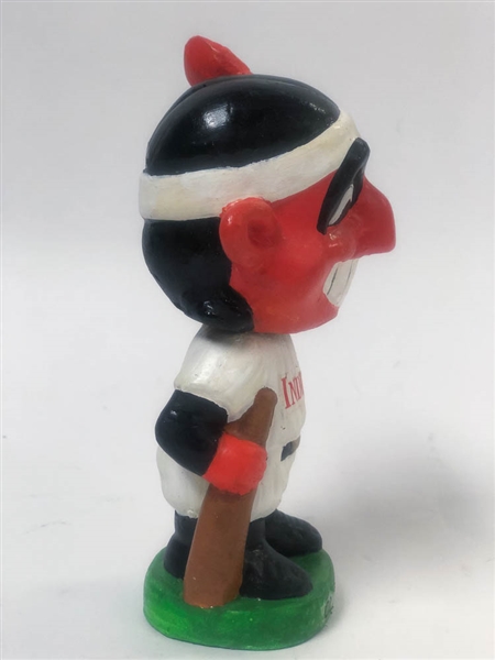 1963-65 Cleveland Indians Mascot Wahoo Indian Head (Green Base)