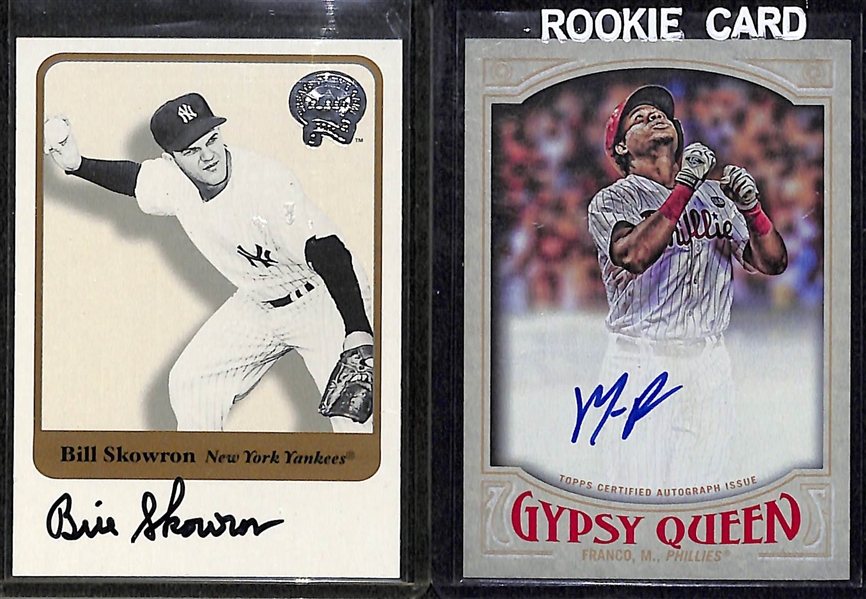Lot Of 90 Baseball Autograph Cards w. Skowron & Franco