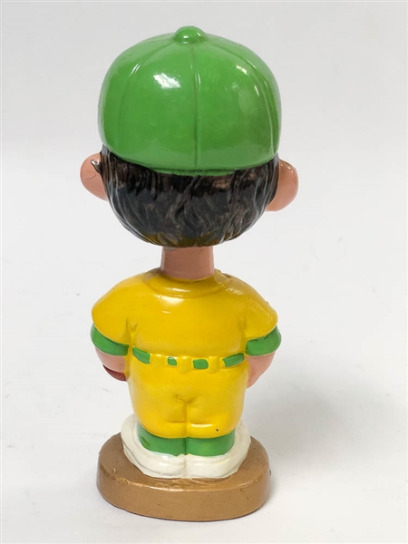 1966-71 Oakland A's Boy Head Bobblehead (Gold Circle Base, Yellow Uniform)