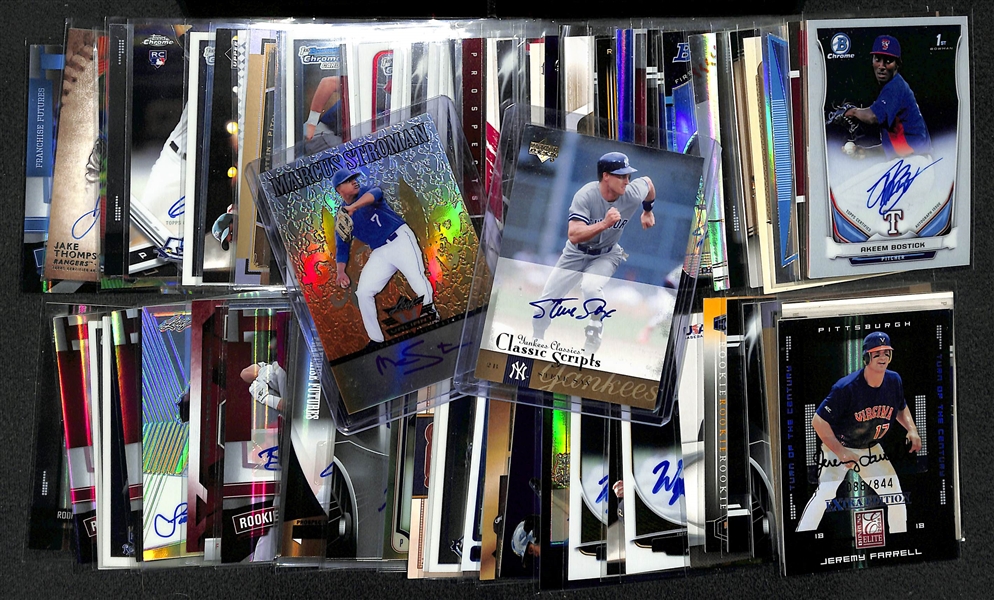 Lot Of 90 Baseball Autograph Cards w. Stroman & Sax