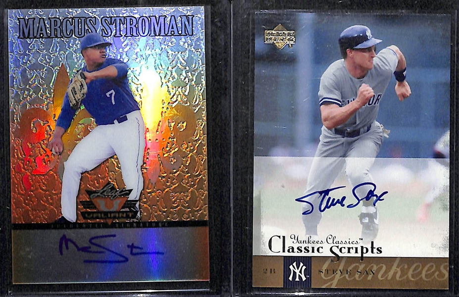 Lot Of 90 Baseball Autograph Cards w. Stroman & Sax