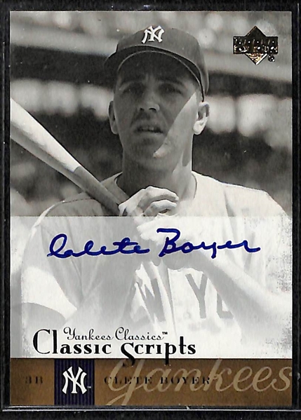 Lot Of 90 Baseball Autograph Cards w. Boyer & Baerga