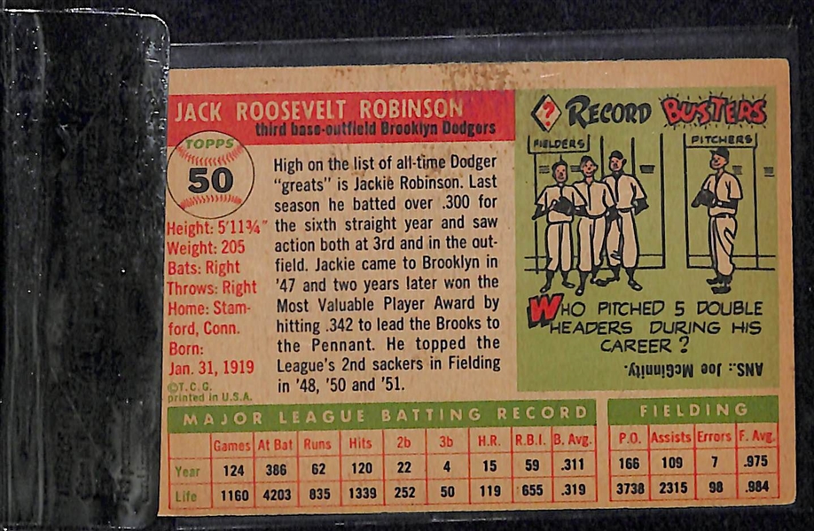 1955 Topps #50 Jackie Robinson Card BVG 3