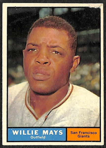Lot of 5 Willie Mays Vintage Cards w. 1961 Topps