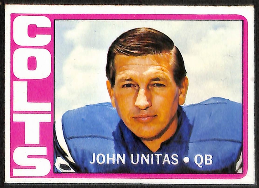 Lot of 4 Joe Namath & Johnny Unitas Vintage Cards