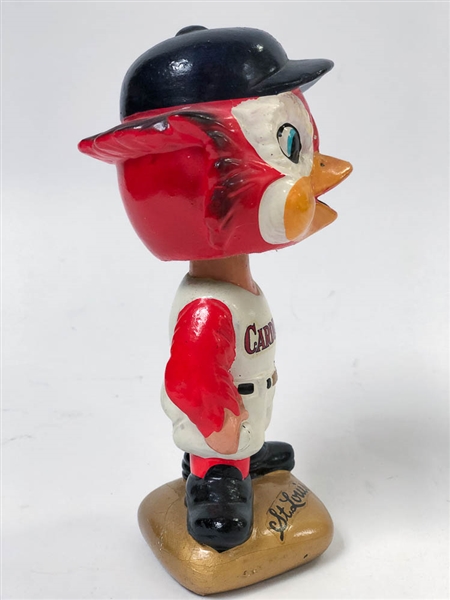 1966-71 St. Louis Cardinals Mascot Bird Head Bobblehead (Diamond Gold Base)
