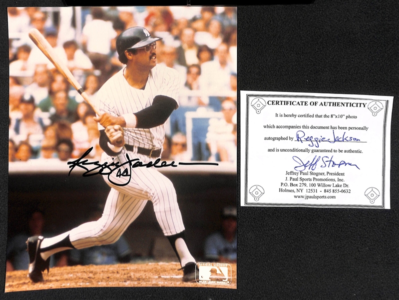 Lot of 10 Baseball Signed Photos w. R. Jackson & Spahn
