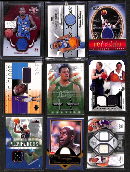 Lot of 116 Basketball Jersey Relic Cards w. Jordan & Iverson