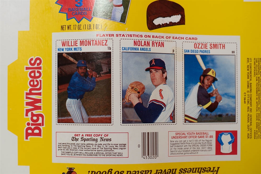 1979 Hostess Baseball Uncut Sheet w. Ozzie Smith RC
