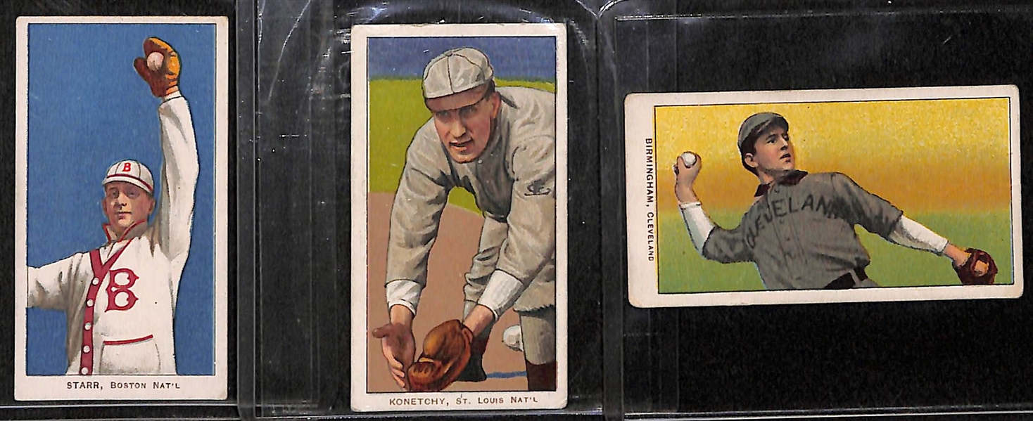 Lot of 3 - 1909-11 T206 Cards w. Konetchy