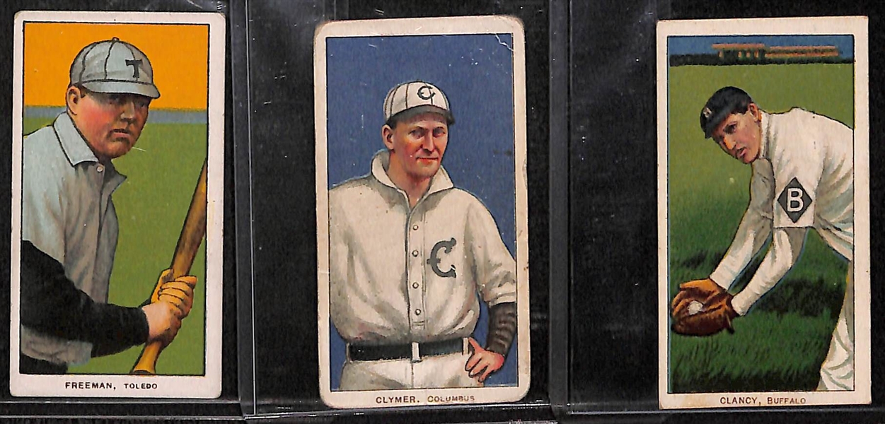 Lot of 3 - 1909-11 T206 Minor League Cards w. Freeman