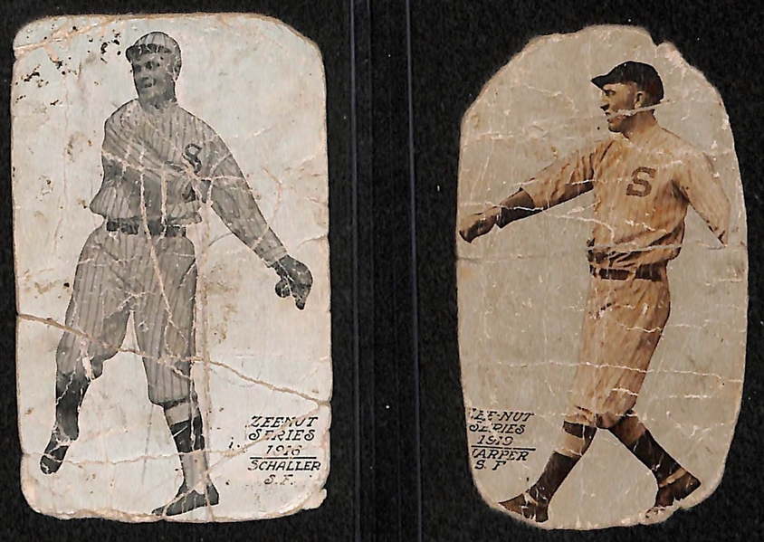 Lot of (7) 1917-1921 Zeenut Pacific Coast League Baseball Cards