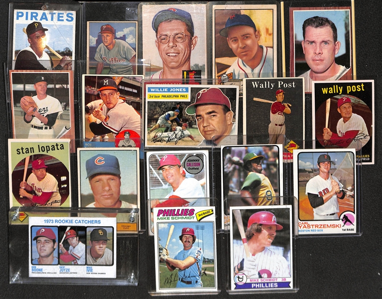 Lot of 18 Baseball Stars Cards (1952-1979) w. 1964 Clemente