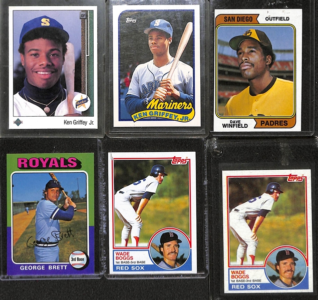 Lot of 12 Baseball Rookie Cards (1974-1990) w. 1989 Griffey Jr