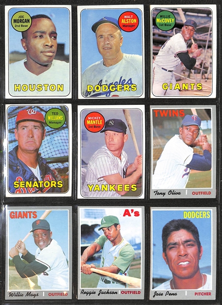 Lot of 135 Topps Baseball Cards (1959-1971) w. 1969 Mantle