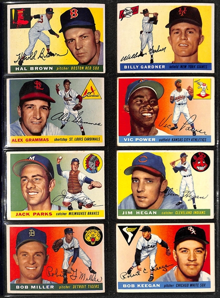 Lot of 71 Assorted 1955 Topps Baseball Cards w. Billy Herman