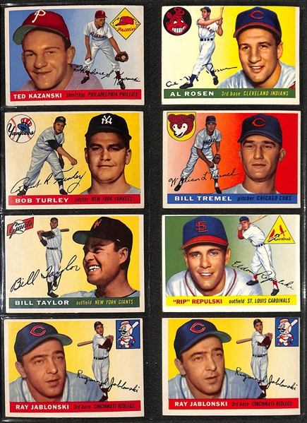 Lot of 71 Assorted 1955 Topps Baseball Cards w. Billy Herman