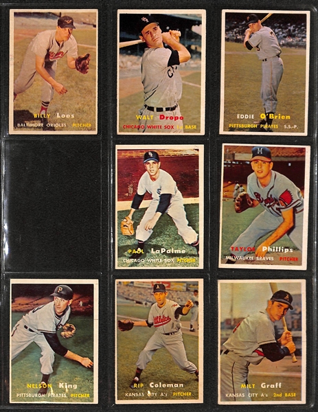 Lot of 58 (1957 & 1961) Topps Baseball Cards w. Walt Dropo