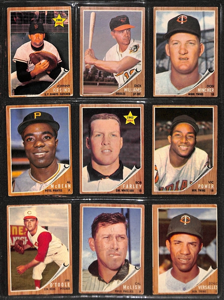Lot of 200 Topps Baseball Cards (1958-1964) w. Don Newcombe