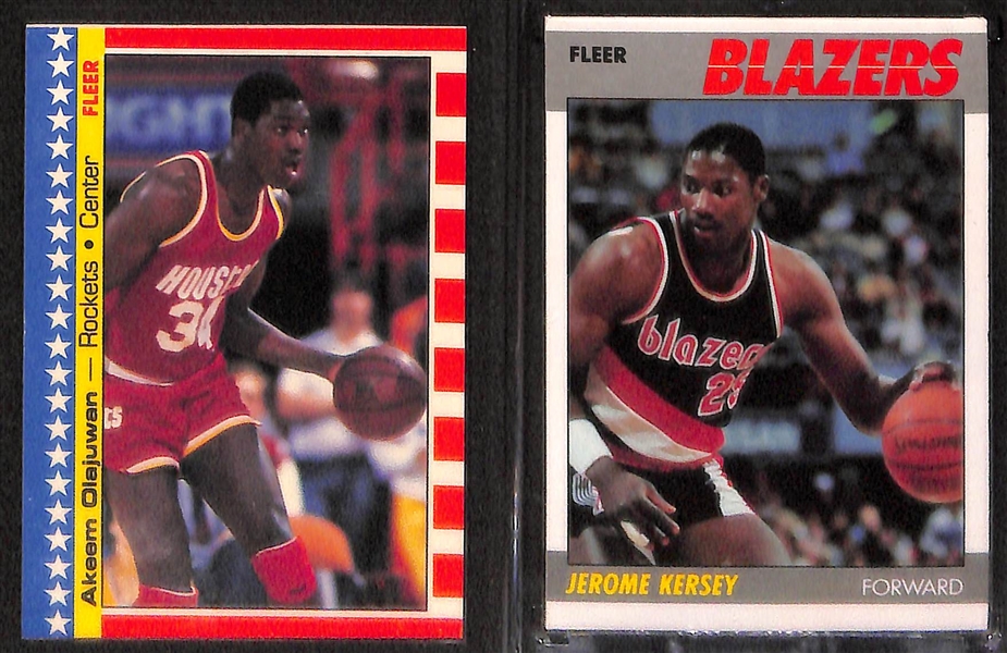 Nice Lot of (18) Fleer Star Cards /Stickers 1987-88 & 1988-89 w. (Jordan, Barkley, Drexler, Ewing, Olajuwon)