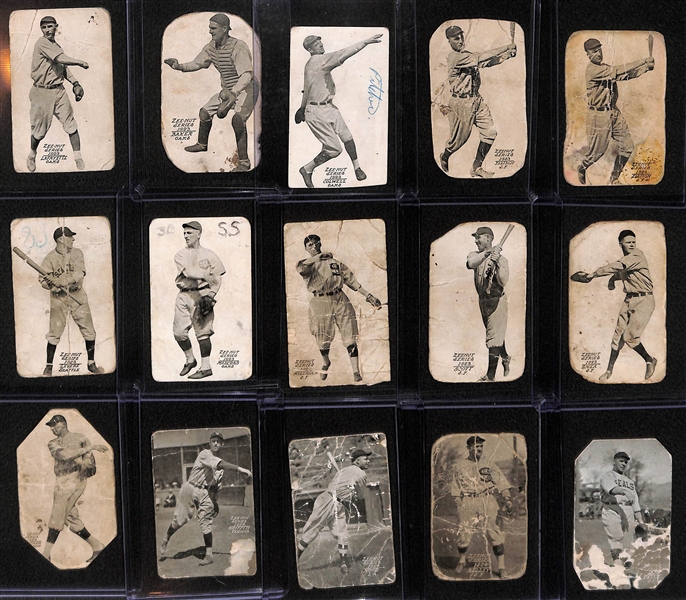 Lot of (15) 1923-1924 Zeenut Pacific Coast League Baseball Cards