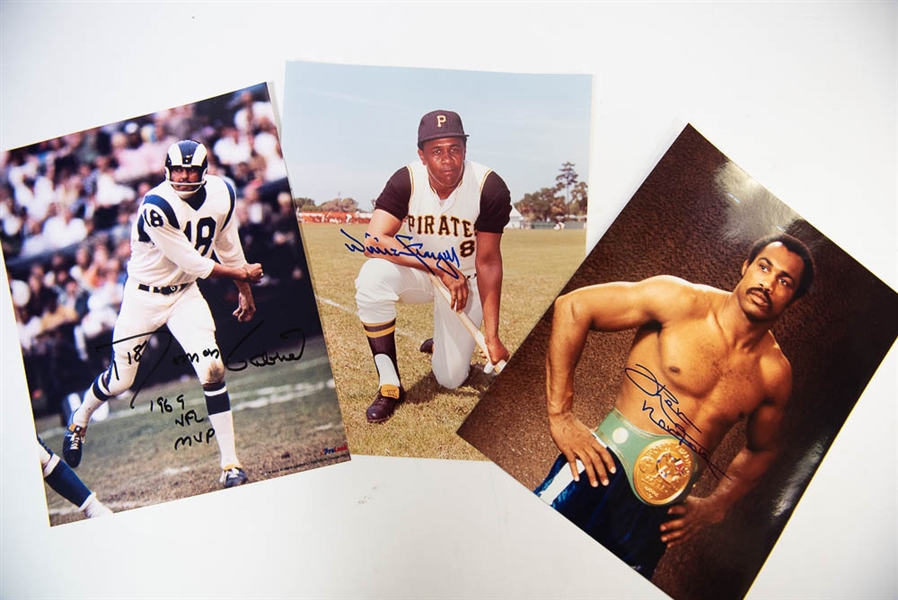 Lot of 3 Signed 8x10 Photos w. Willie Stargell