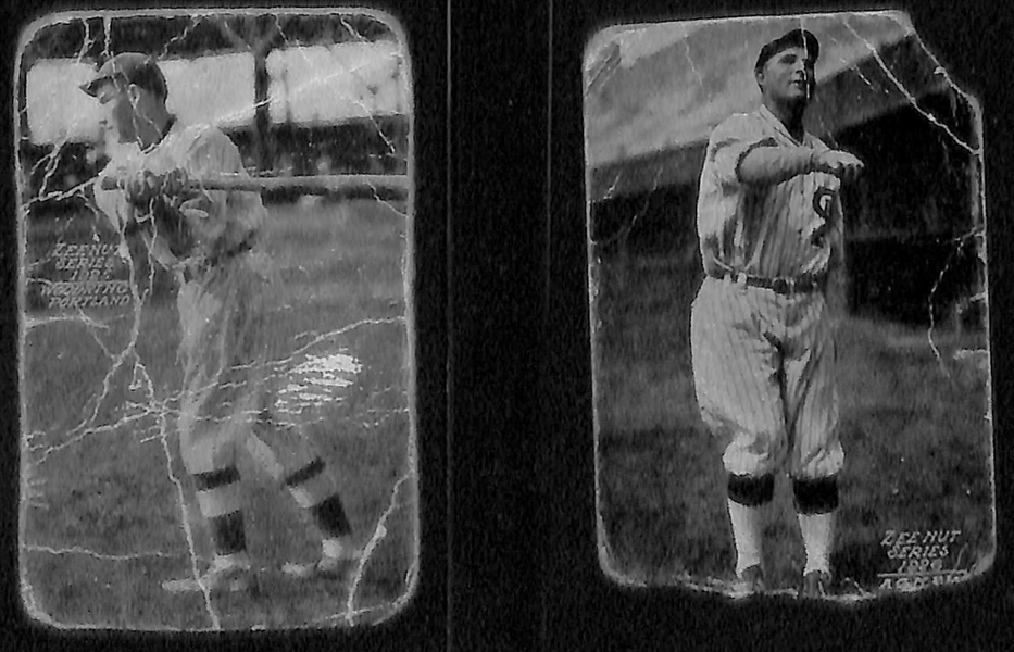 Lot of (14) 1925-1926 Zeenut Pacific Coast League Baseball Cards (w/ HOFer Lefty O'Doul Rookie)