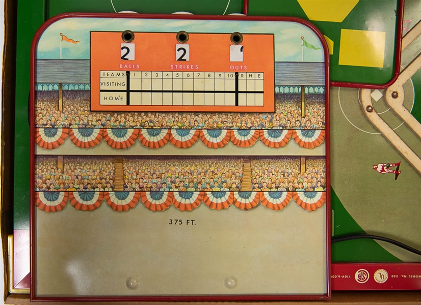 Lot of 2 Vintage Electric Baseball Games - 1950s Tudor Tru-Action Baseball Game & Jim Prentice