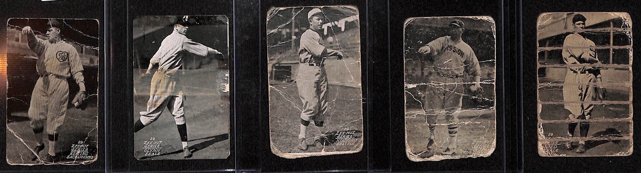 Lot of (23) 1929-1930 Zeenut Pacific Coast League Baseball Cards