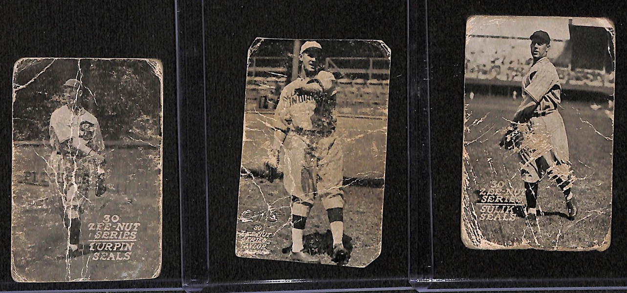 Lot of (23) 1929-1930 Zeenut Pacific Coast League Baseball Cards