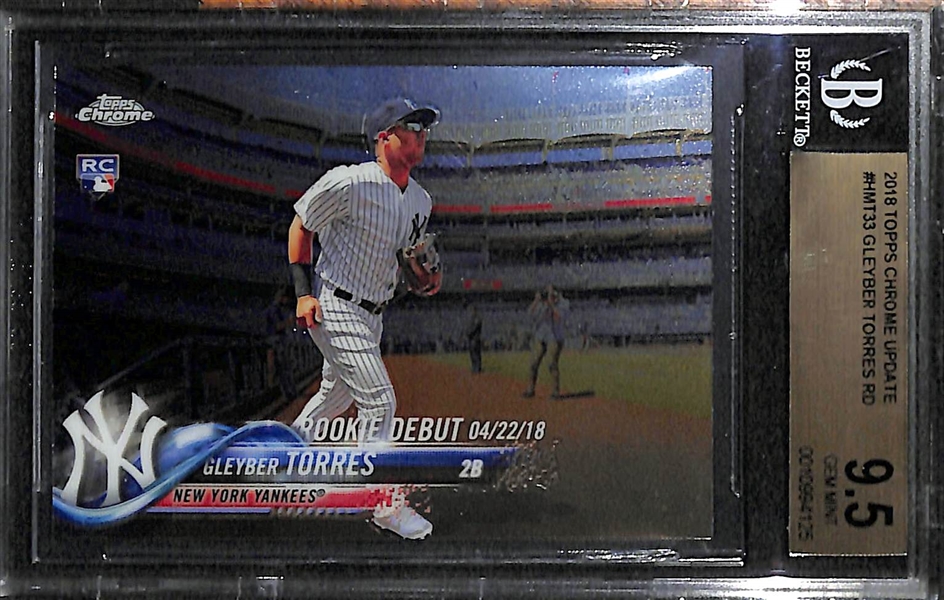 Lot of 3 Gleyber Torres BGS 9.5 Graded Rookie Cards