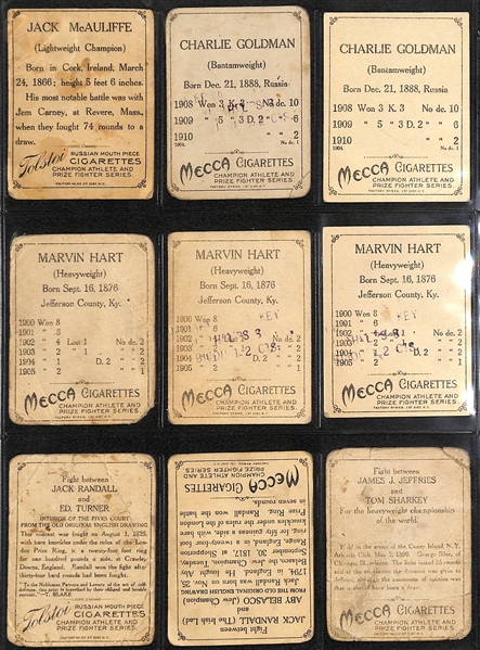 Lot of 32 1910 T220 Mecca & Tolstoi Boxing Cards w. James Corbett