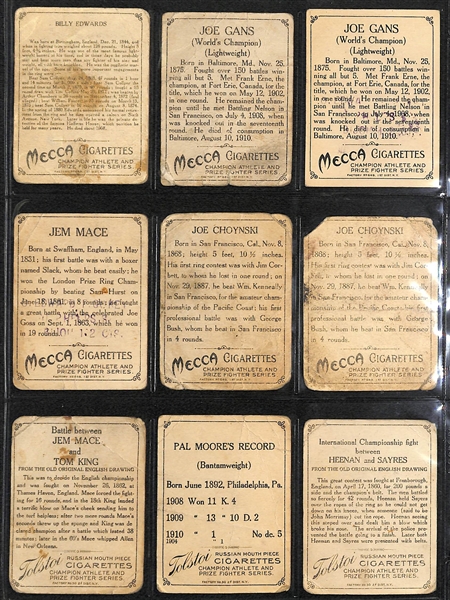 Lot of 32 1910 T220 Mecca & Tolstoi Boxing Cards w. James Corbett