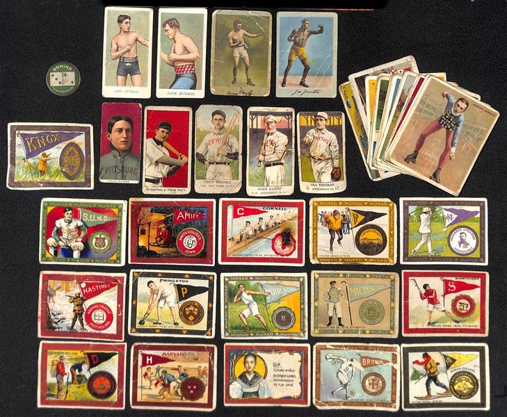 Lot of 40 Early 1900s Mixed Sports Cards w. Boxer Abe Attell