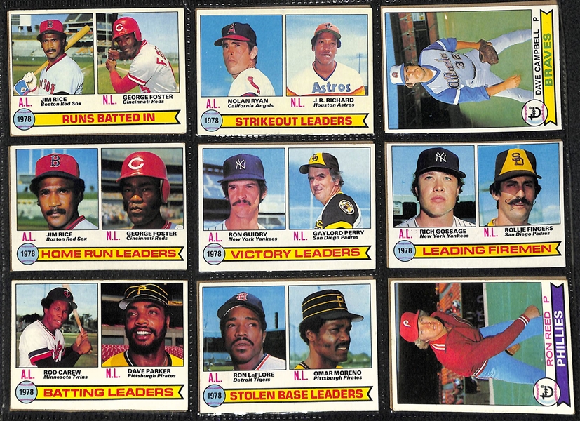 1979-1981 Topps Baseball Partial & Complete Cards Sets w. Ozzie Smith Rookie