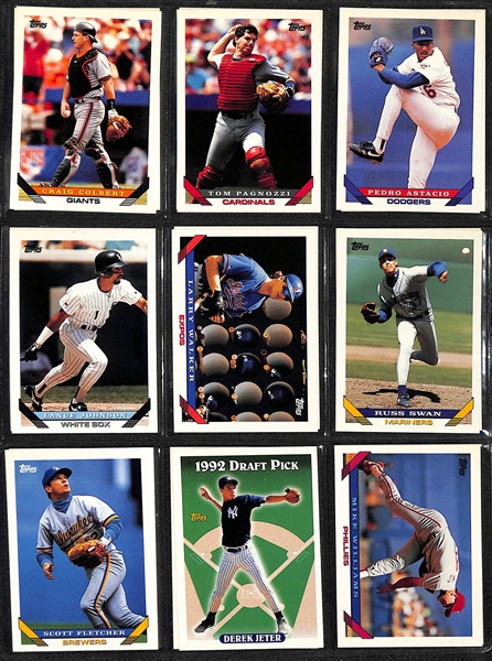 1993 Topps & 2001 Topps Baseball Complete Card Sets
