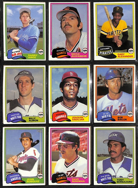 1981 & 1982 Topps Traded Baseball Complete Card Sets