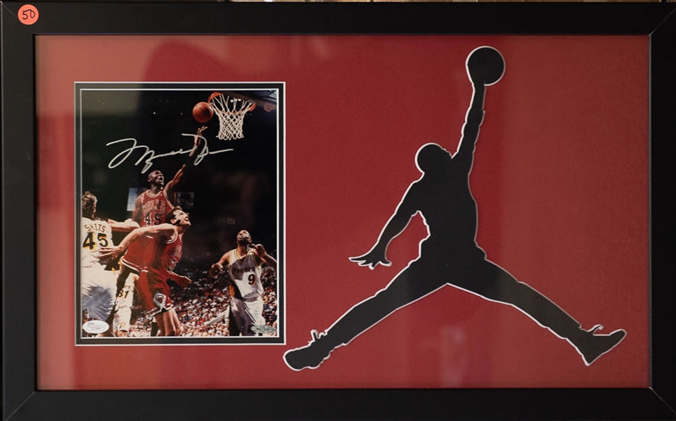 Michael Jordan Signed & Framed Photo Display - JSA & Upper Deck