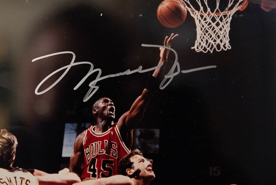 Michael Jordan Signed & Framed Photo Display - JSA & Upper Deck