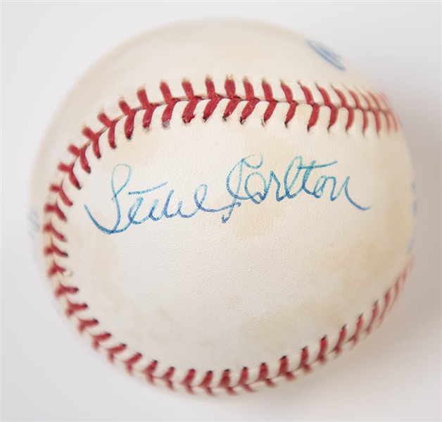 Nolan Ryan and Steve Carlton Dual-Signed Baseball - JSA