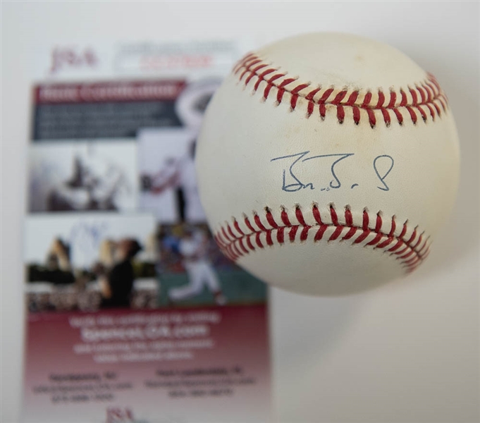 Barry Bonds Signed National League Baseball - JSA
