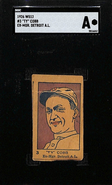 1921 W551 Ty Cobb (HOF) Baseball Card Graded SGC Authentic